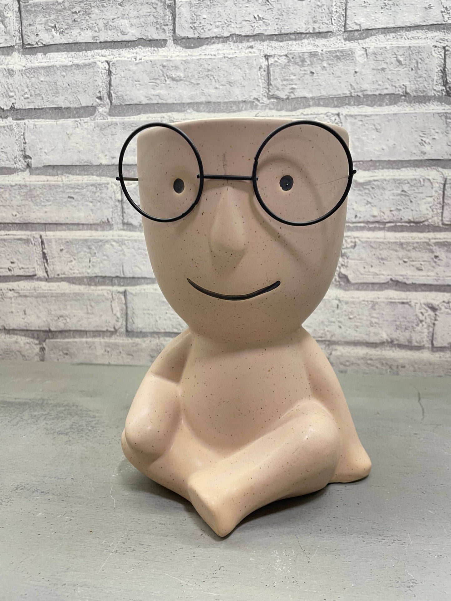 Cute optical laid boy face Ceramic table Vase