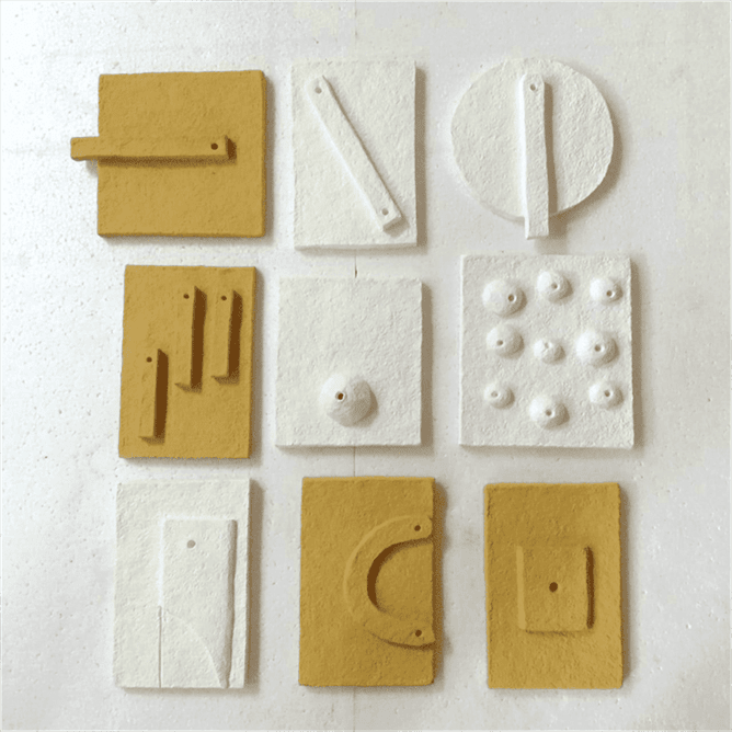 Dynamic Motion Terracotta Wall Mural- set of 9