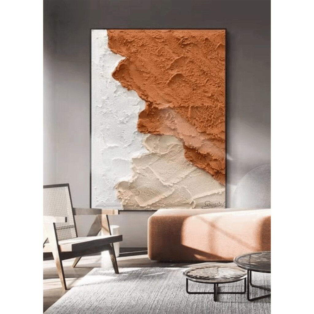 Elegant Plaster Wall Art in Abstract 3D Design
