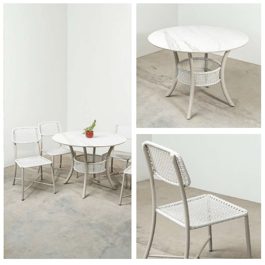 Garden Dining Set – Wicker Rope