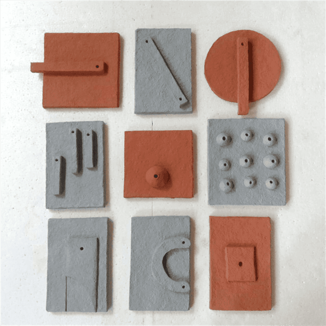 Grand Entrance Terracotta Wall Mural- set of 9