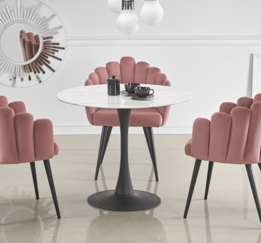 Simple minimal center table with marble top