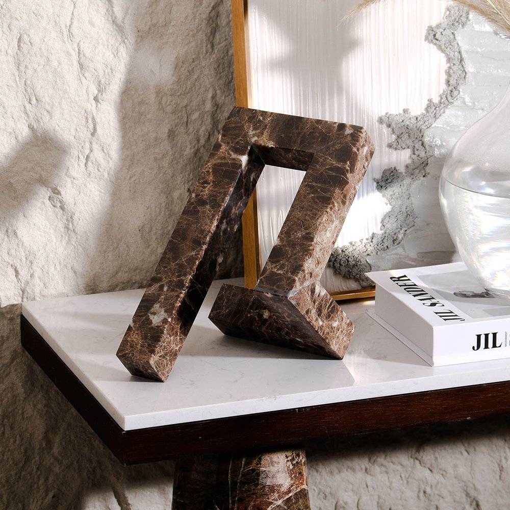 Geometric Marble table Sculpture - 1 Piece