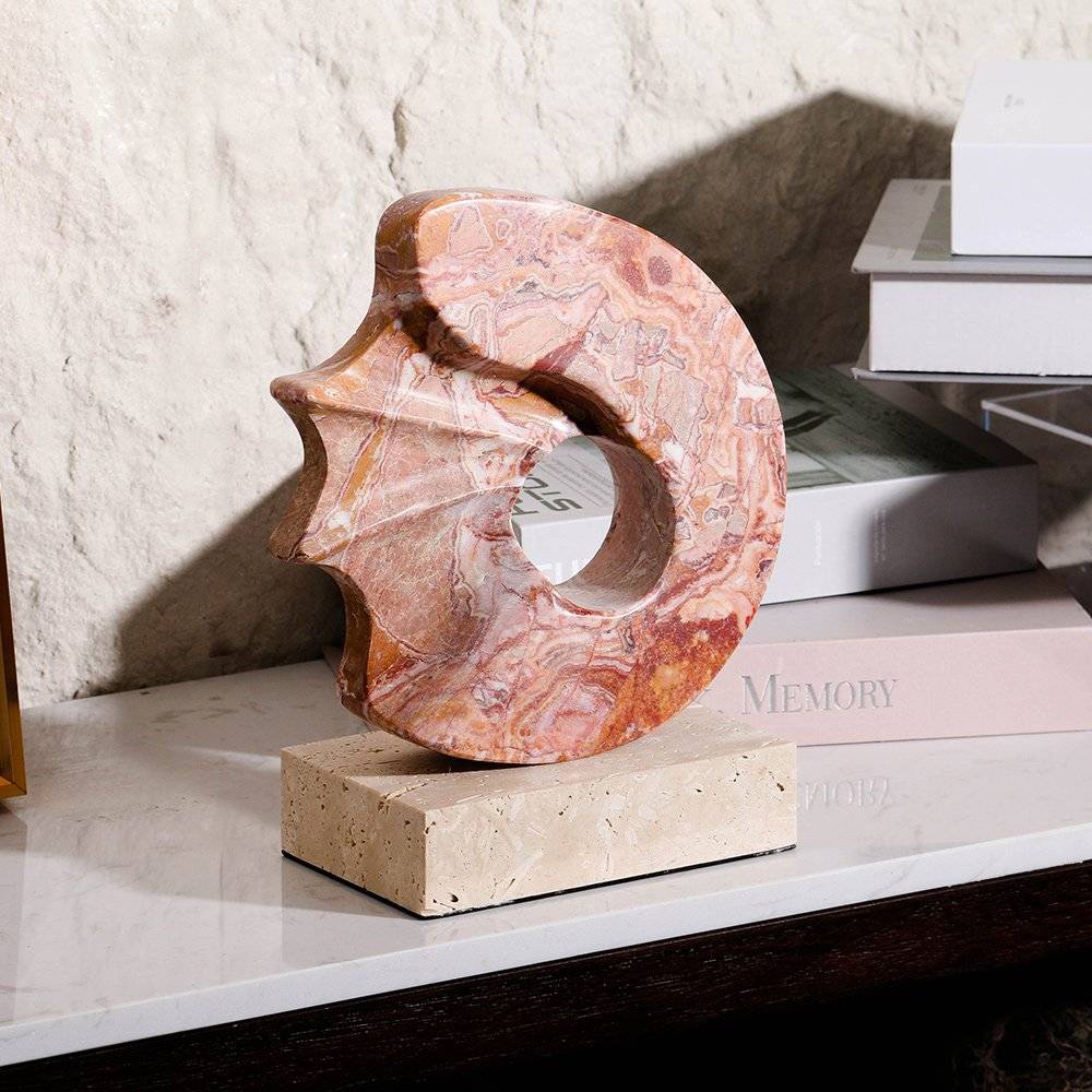 Geometric Marble table Sculpture - 1 Piece