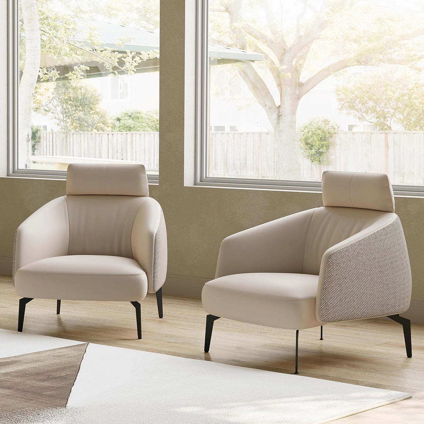 Euro Relaxing Upholstery Modern Accent Armchair