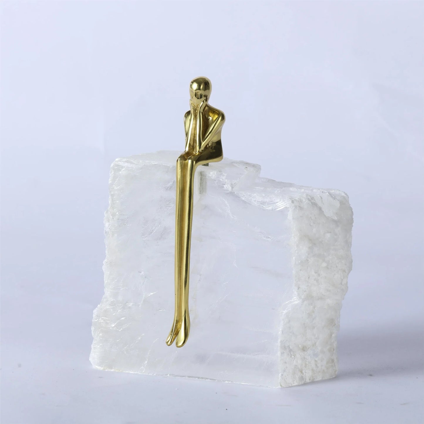 Crystal Seated Luminary Idol table decor - set of 3