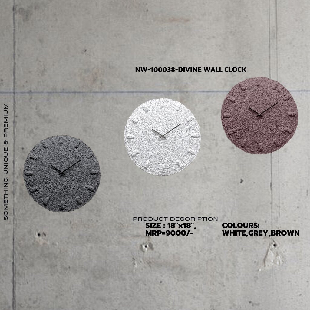 Textured Minimalist Luxury Wall Clock