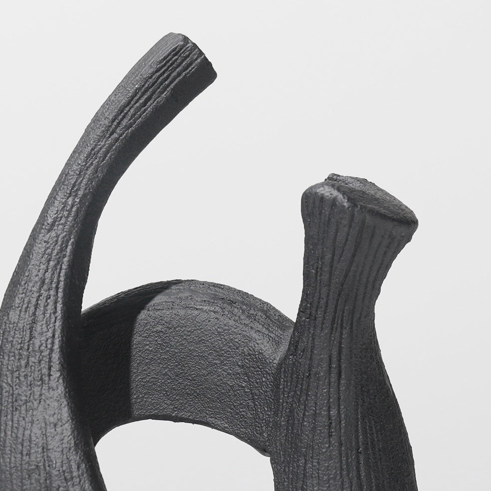 Black and White Cat Minimalistic Center Table Decor - set of 2