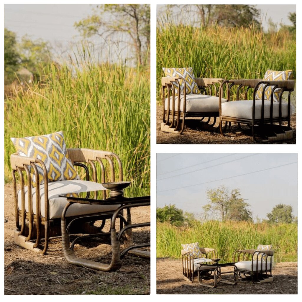 Outdoor Chair – Stylish Rattan with Cushioned Relaxation