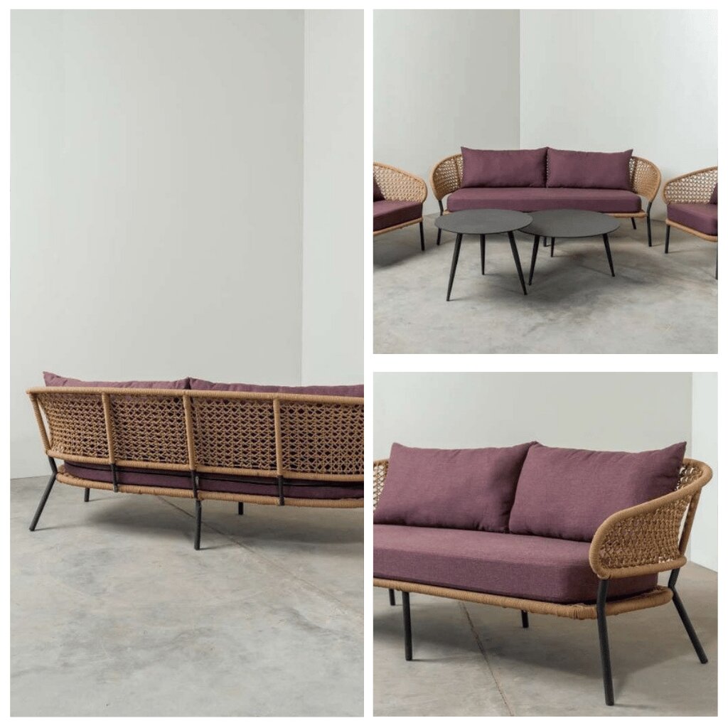 Outdoor Sofa Set – Durable Wicker Covers