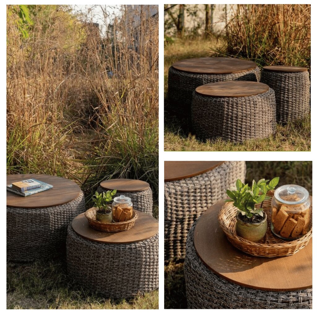 Outdoor Table – Sleek Wicker, UV Protection