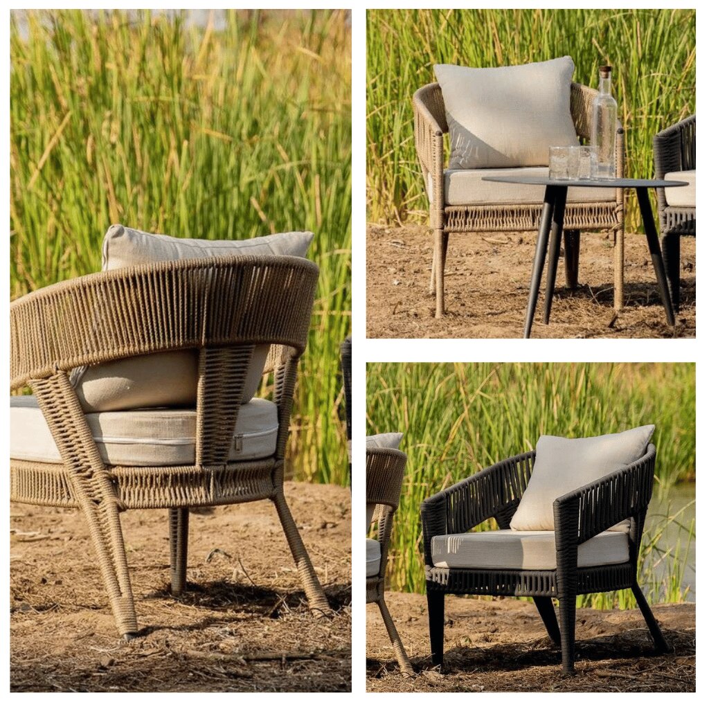 Patio Sofa Set – Stain-Resistant Rattan