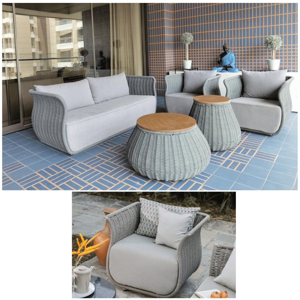 Patio Sofa Set – Waterproof Cushions