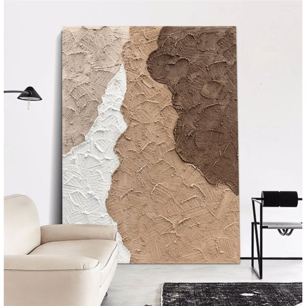 Plaster Wall Painting with 3D Texture for Living Room