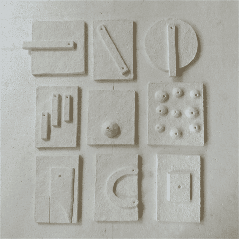 Sacred Elements Terracotta Wall Mural- set of 9