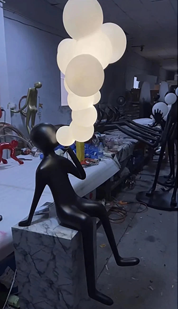 Blowing bubbles Fiber Sculpture chandelier