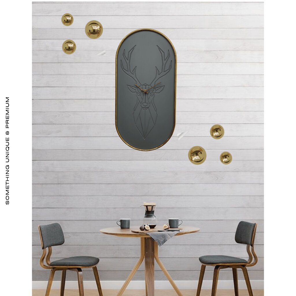 Pure Simplicity Deer face Wall Clock