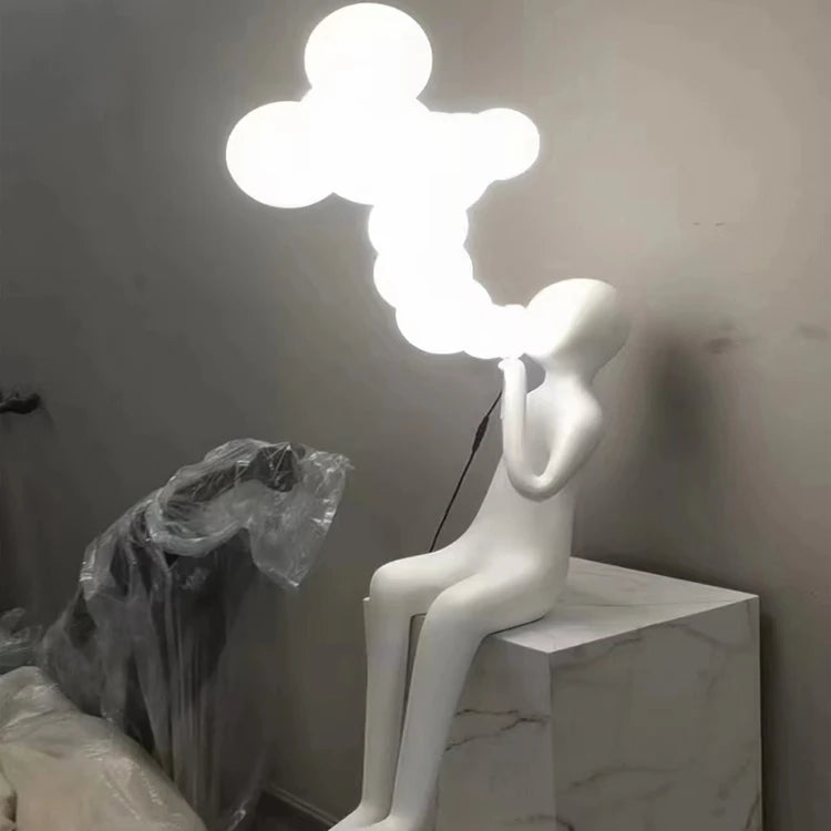 Blowing bubbles Fiber Sculpture chandelier