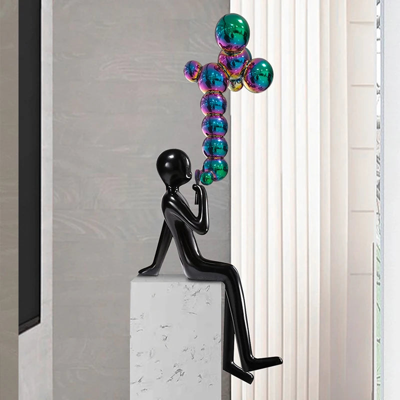 Blowing bubbles Fiber Sculpture chandelier