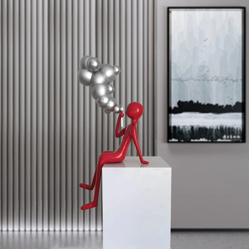 Blowing bubbles Fiber Sculpture chandelier