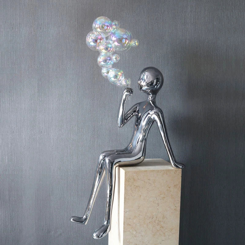 Blowing bubbles Fiber Sculpture chandelier