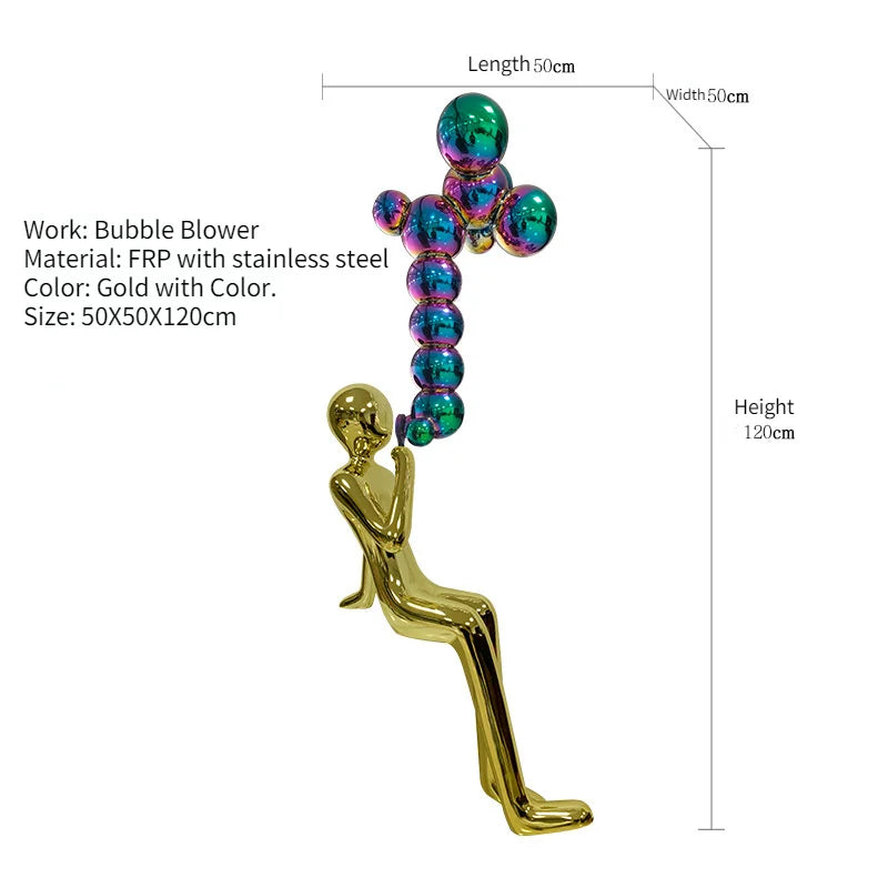 Blowing bubbles Fiber Sculpture chandelier
