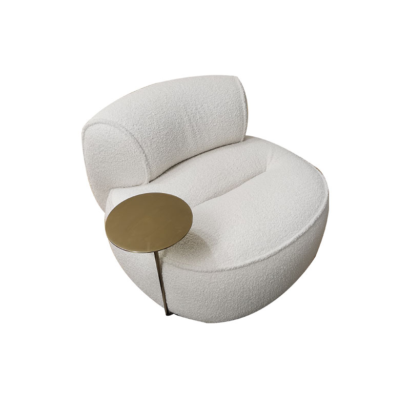 White Italian Luxury Boho Armless Accent Chair