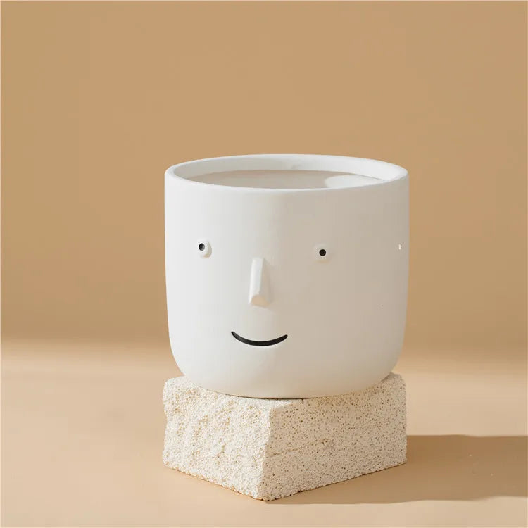 Optical face table vase- set of 3 - big & small size