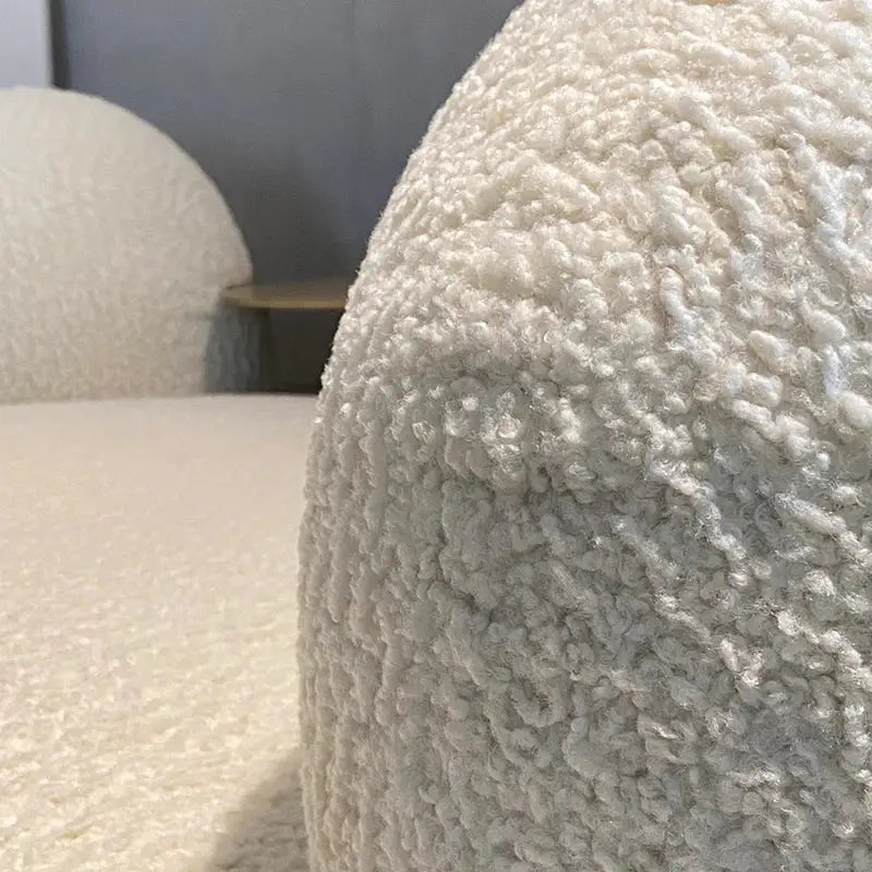 Curved Off-White Minimalist Luxury Sofa