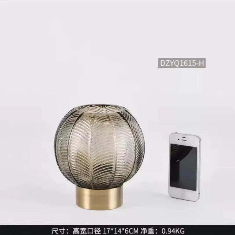 Nordic Green glass table Vase- Set of 2