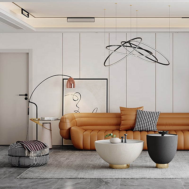 Italian Minimalist modern accent center table - set of 2