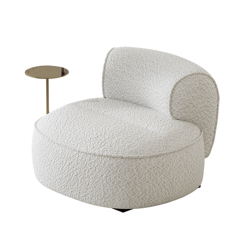 White Italian Luxury Boho Armless Accent Chair