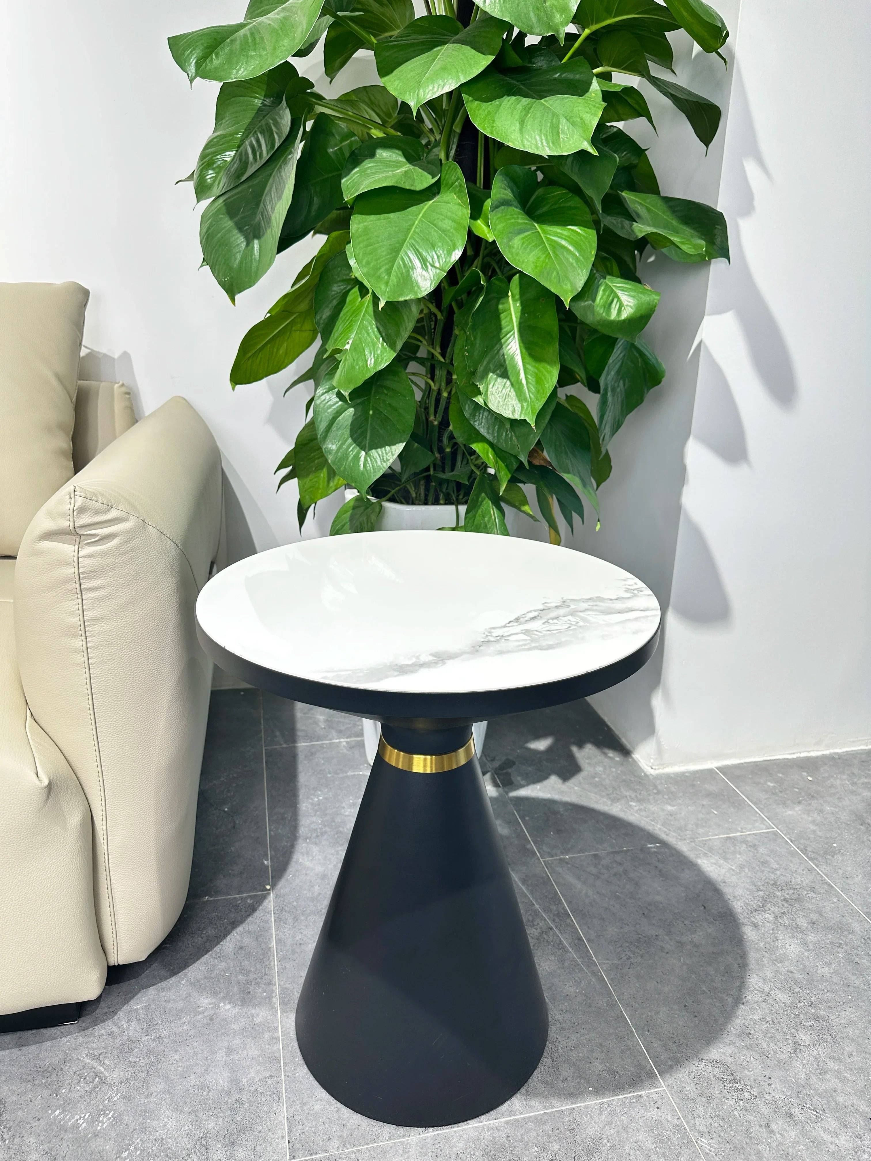 Cone Shaped sofa side marble table