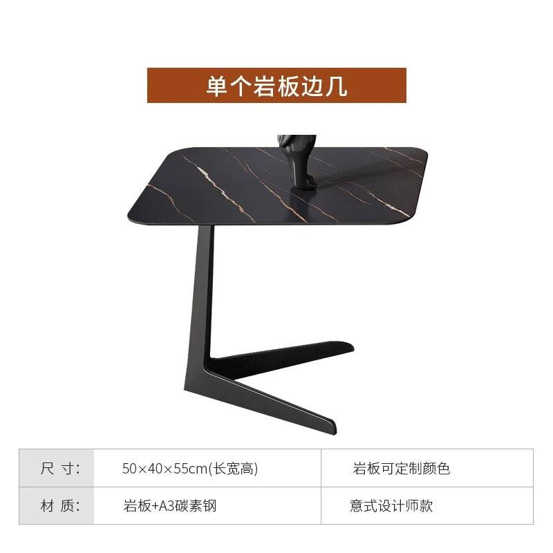 Luxury Black & White Contemporary sofa marble side table