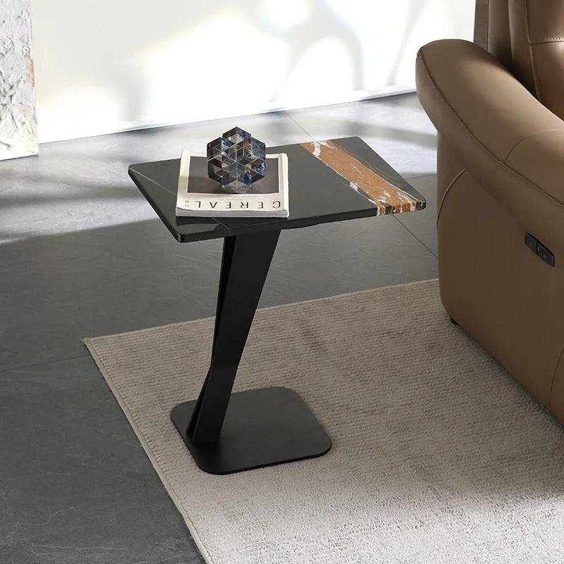 Nordic Luxury Black sofa marble side table