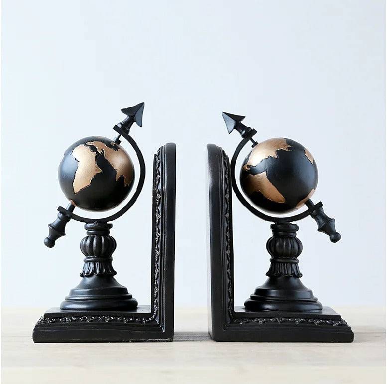 European Style Globe Bookends- Set of 2