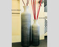 Brushed Mallet Decorative big, Tall, Artificial floor vases for living room  - Set of 2
