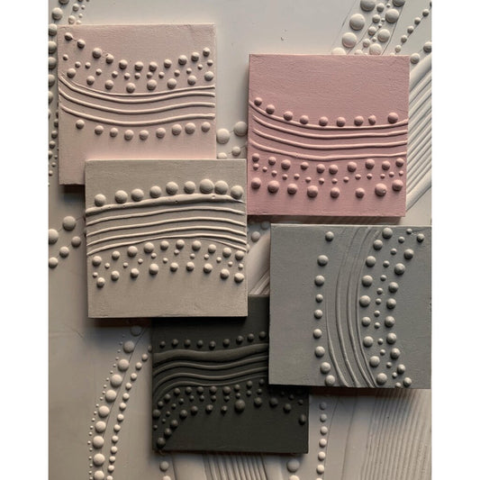 Organic Flowing Lines & Beaded Touches – Perfect Texture Art for Bedroom, Living Room, Office