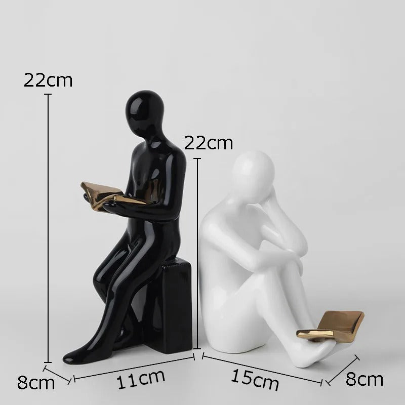 Book Students Reading Bookends - set of 2