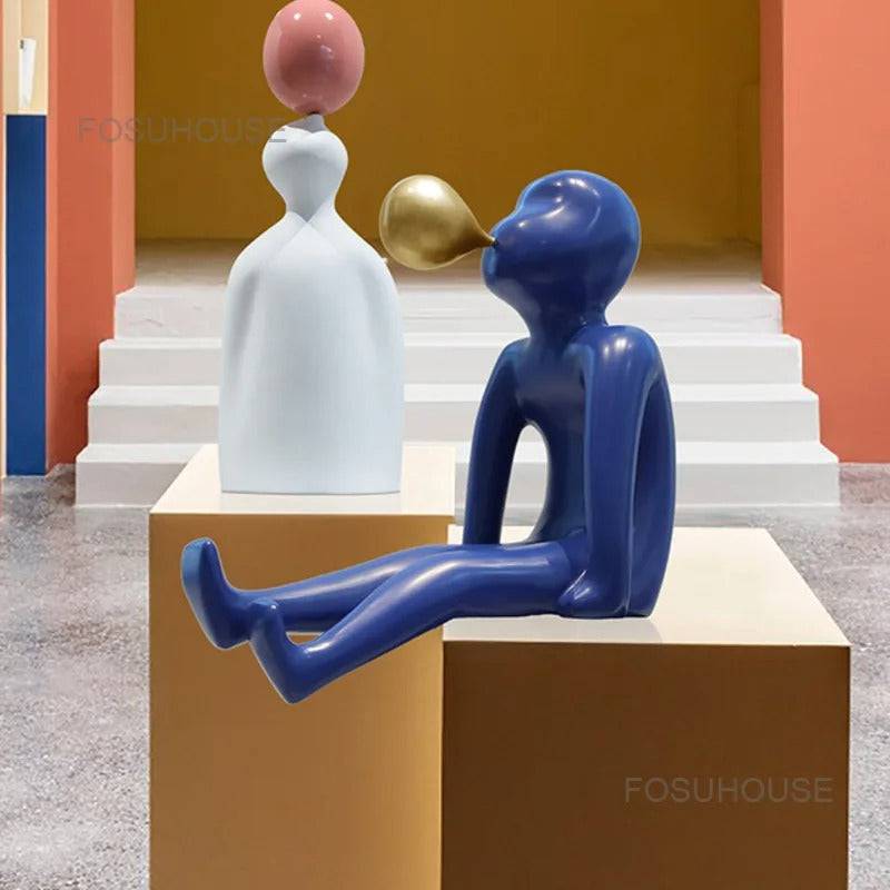 Human blow bubble figurine table decor - 1 Piece