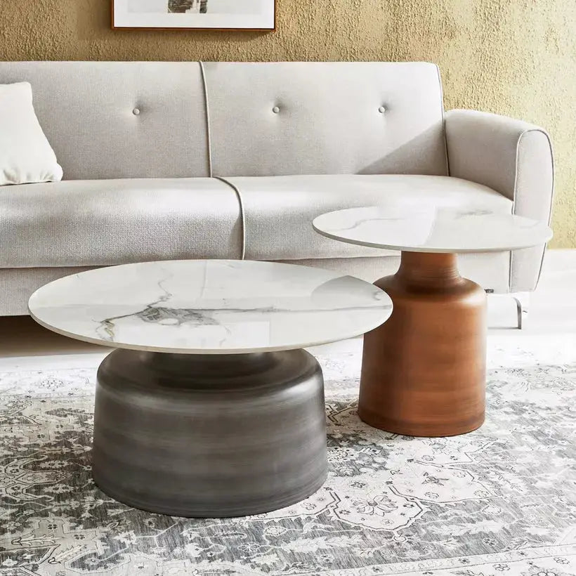 a living room with a couch and a table