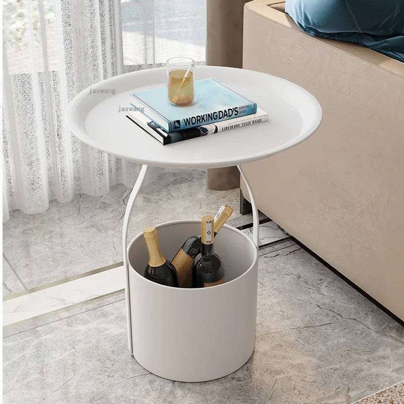 Basket style Minimalistic sofa side table