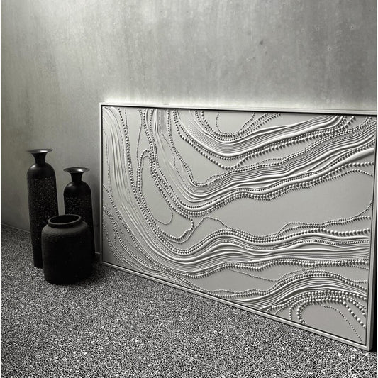 Elegant Texture Art with Flowing Beaded Lines for Bedroom, Living Room, Office