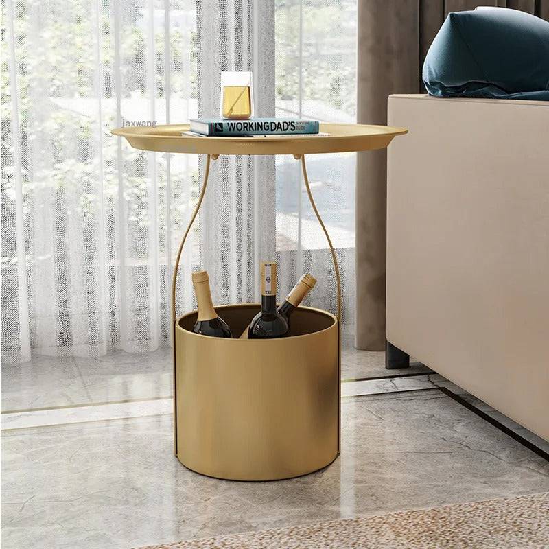 Basket style Minimalistic sofa side table