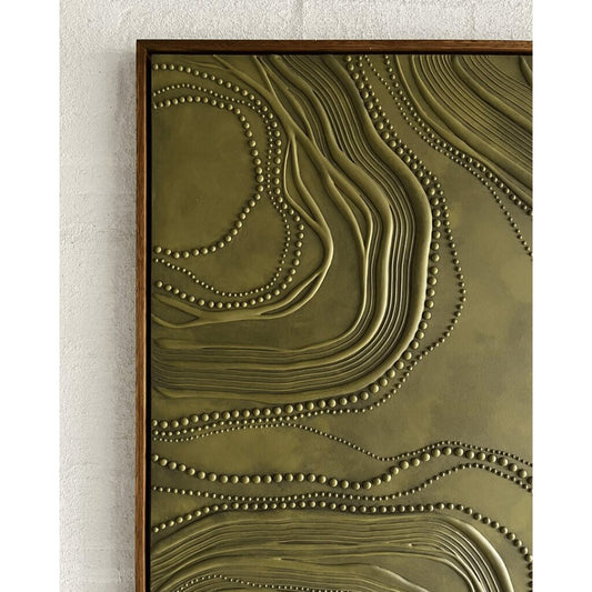 Intricate Flowing Lines with Beaded Accents for Bedroom, Living Room, and Office Space Texture Art