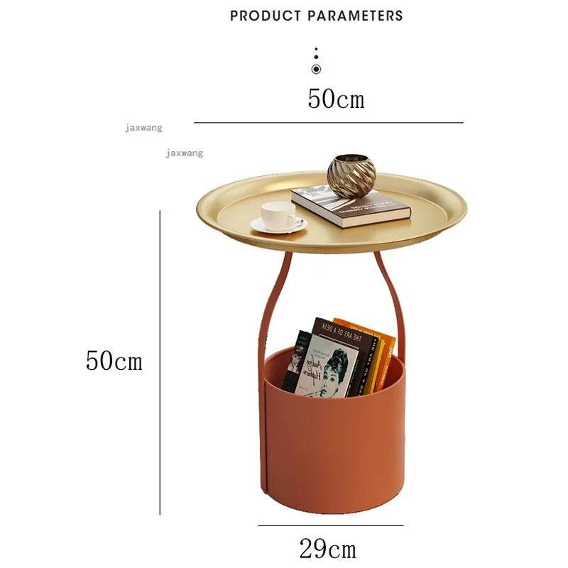 Basket style Minimalistic sofa side table