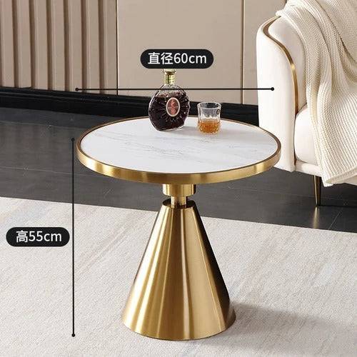 Contemporary Golden sofa marble side table