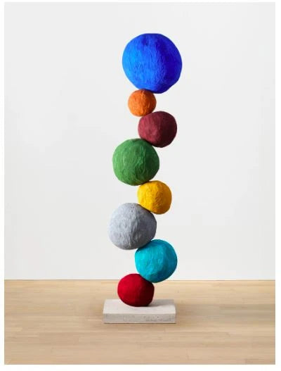 Stacked Colored Balls Artistic Sculpture