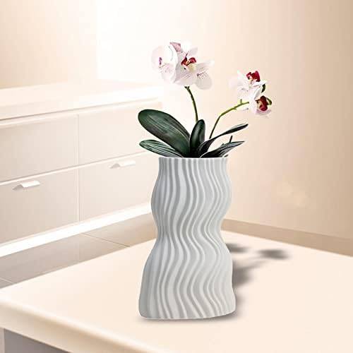 White Boho Ceramic table Vase - Set of 2