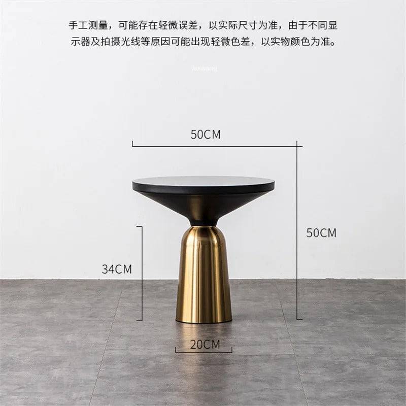 Minimalistic Brass gold sofa side table
